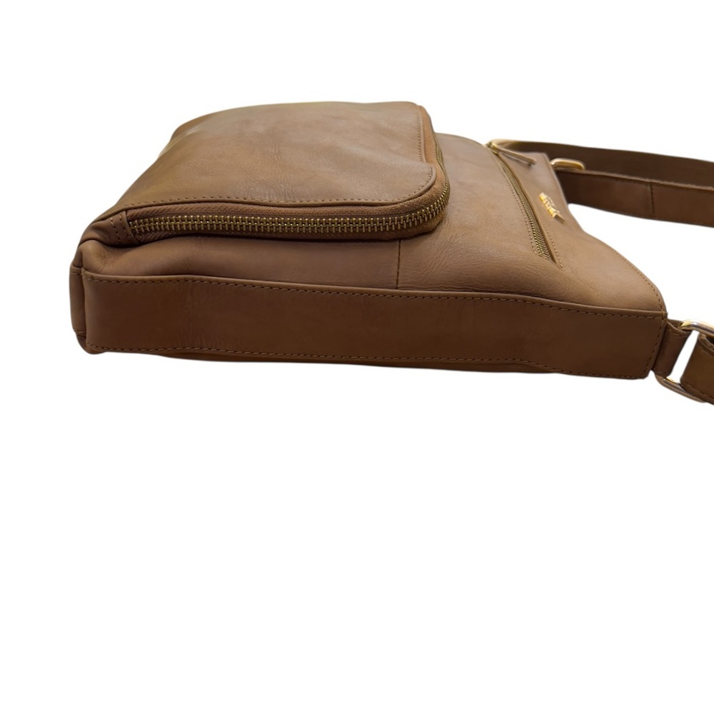 Estalon Genuine Leather Convertible Crossbody Shoulder Bag – Brown Made in India - Picture 5 of 16